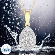 18ct Yellow Gold Diamond Set Pendant 0.50ct TDW PF14577