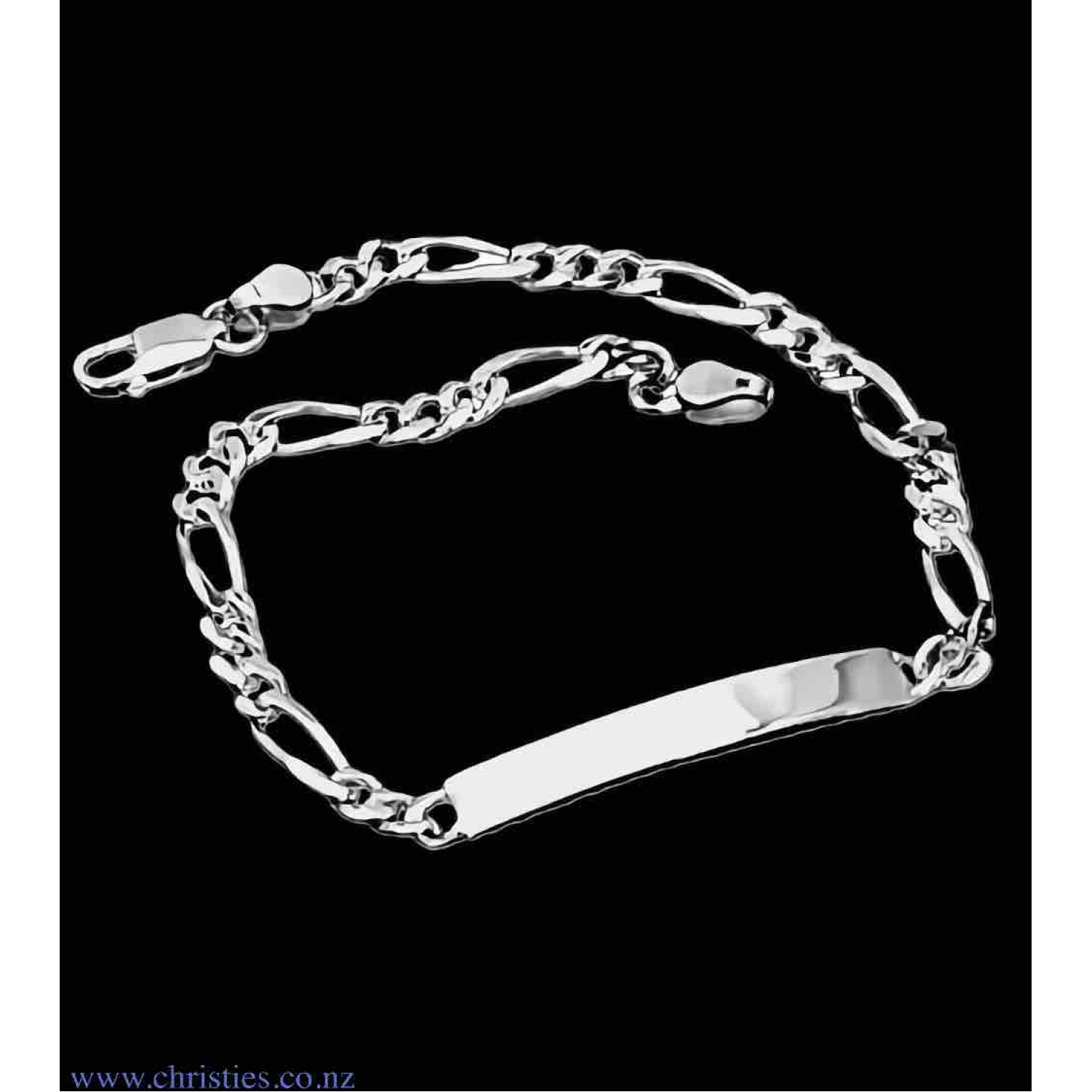 20624 Sterling Silver ID Figaro Light Bracelet 20624 20624 Sterling Silver ID Figaro Light Bracelet. Small size Identification bracelet crafted in 925 sterling silver LAYBUY - Pay it easy, in 6 weekly payments and have it now. Only pay the price of your purchase, when you pay your instalments on tim @chri