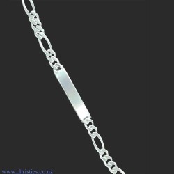20627 Sterling Silver ID Figaro Medium Bracelet 20627 Sterling Silver ID Figaro Medium Bracelet