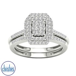 9ct White Gold Diamond Bridal Set 0.50ct TDW RB15458