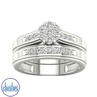 9ct White Gold Diamond Engagement Bridal Set 0.33ct TDW RB17994