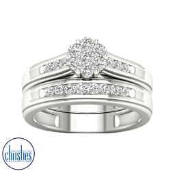 9ct White Gold Diamond Engagement Bridal Set 0.33ct TDW RB17994