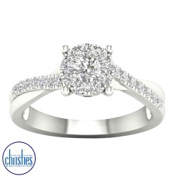 9ct White Gold Diamond Engagement Ring 0.50ct TDW RB19532