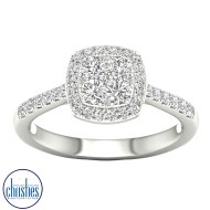 9ct White Gold Diamond Engagement Ring  0.50ct TDW RC4420