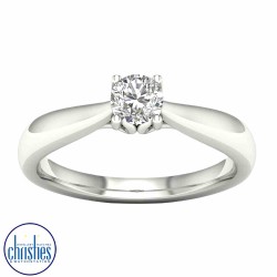9ct White Gold Diamond Engagement Solitaire 0.33ct TDW RB17723EG