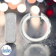 9ct White Gold Diamond Huggie Earrings 1.00ct TDW  