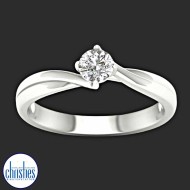 9ct White  Gold Diamond Solitaire 0.33ct Ring MSD0391EG