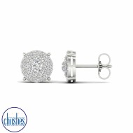 9ct White Gold Diamond Stud Earrings 1.00ct TDW EF19165 9ct White Gold Diamond Stud Earrings 1.00ct TDW EF19165