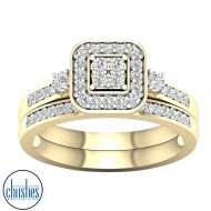 9ct Yellow Gold Diamond Engagement Bridal Set  0.33ct TDW RB22455