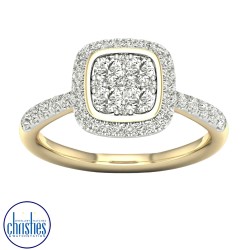 9ct Yellow Gold Diamond Engagement Ring 0.50ct TDW RB20558