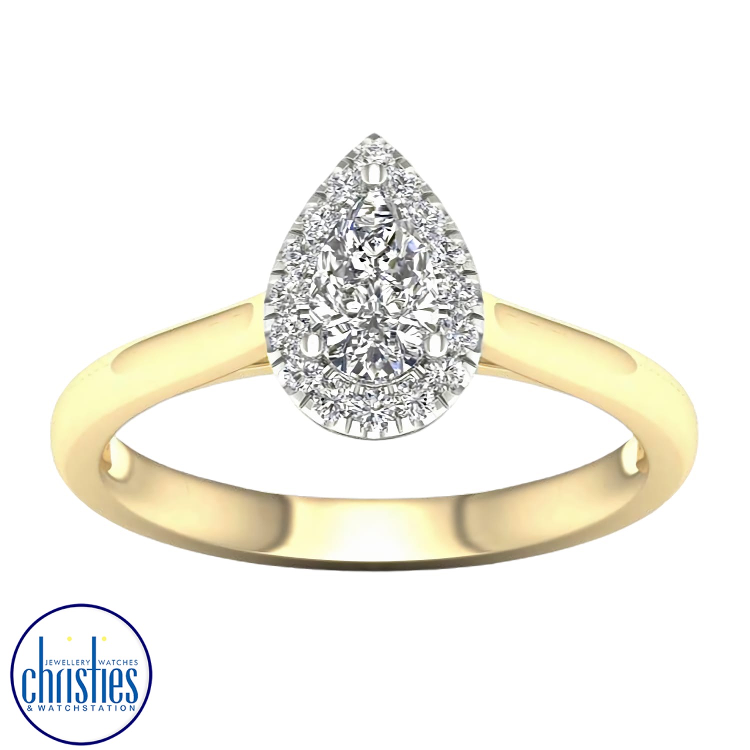 9ct Yellow Gold Diamond Engagement Ring 0.50ct TDW RB21177EG.  Affordable Engagement Rings Nz $3,395.00