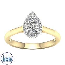 9ct Yellow Gold Diamond Engagement Ring 0.50ct TDW RB21177EG