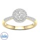 9ct Yellow Gold Diamond Engagement Ring  0.50ct TDW RC4467.  Affordable Engagement Rings Nz $1,850.00