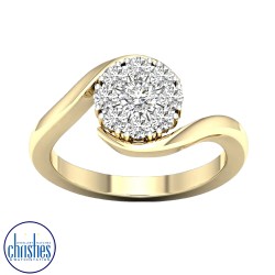 9ct Yellow Gold Diamond Engagement Ring  0.50ct TDW RF17892