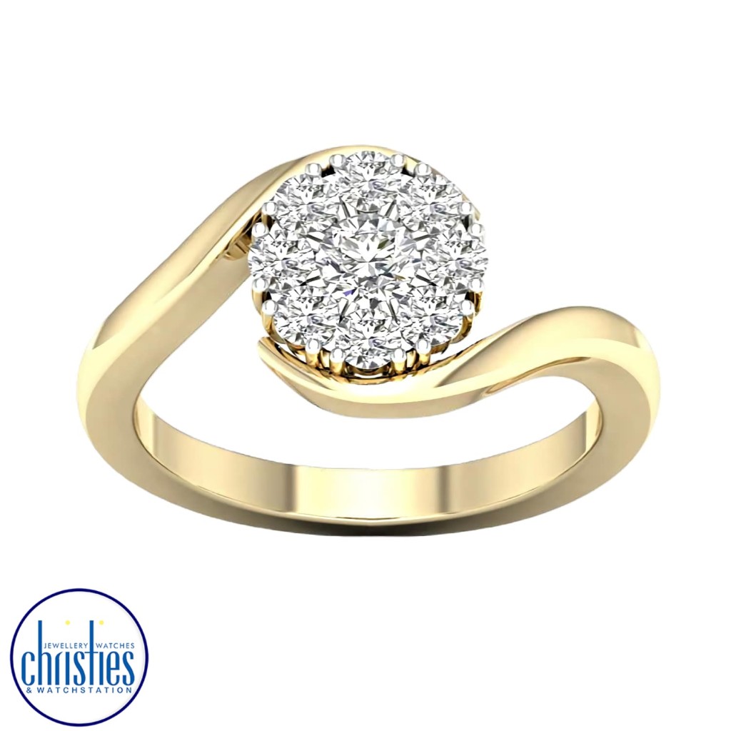 Modern Elvish Engagement Ring, White Gold & Platinum – Jens Hansen NZ