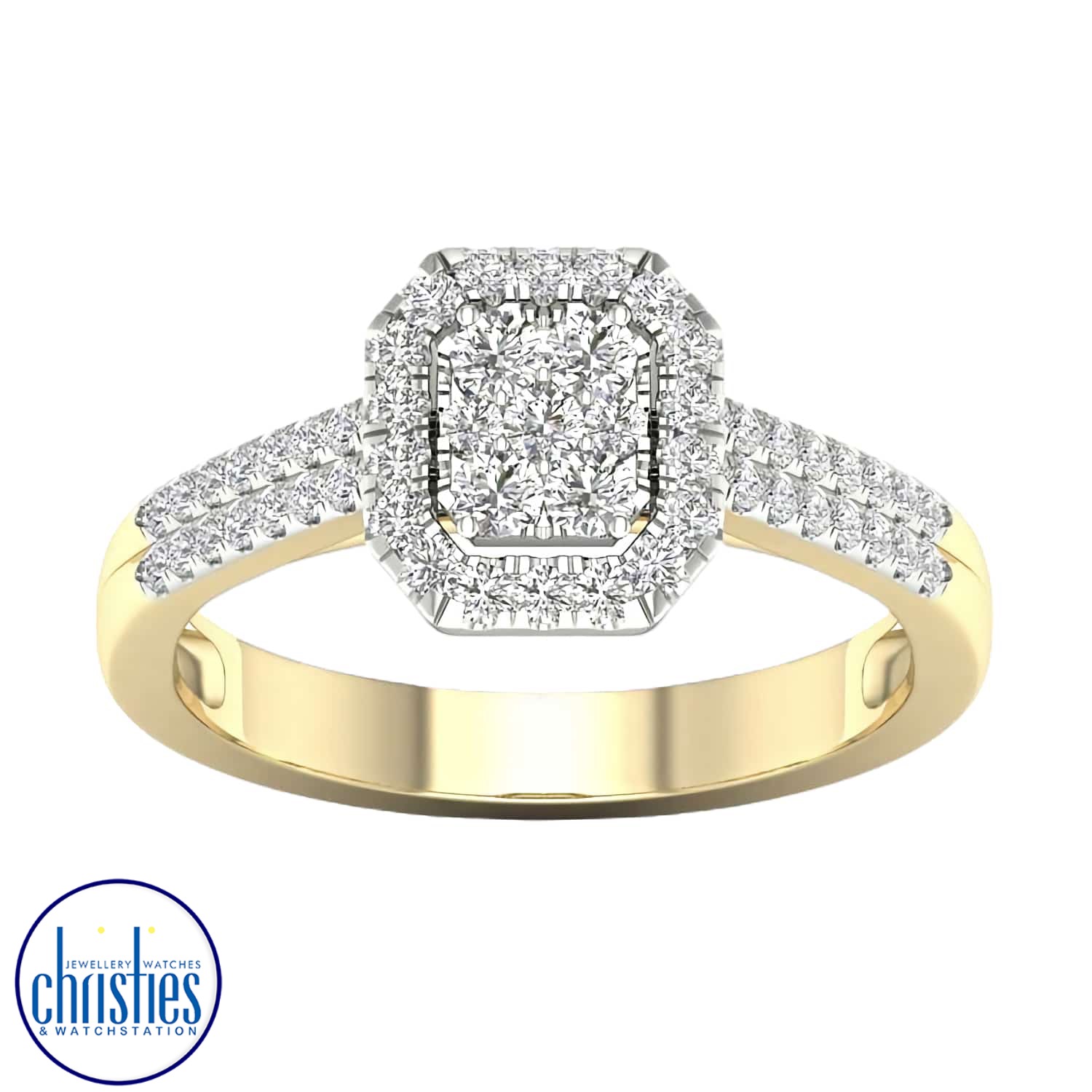9ct Yellow Gold Diamond Ring 0.50ct TDW RB15683EG. A 99ct Yellow Gold Diamond Cluster Ring 0.50ct TDW Humm - Buy ‘Big things over $1000’ - Get approved online or in-store for up to $10,000. Depending on what you buy repay over 6, 9, 12 months all the way 
