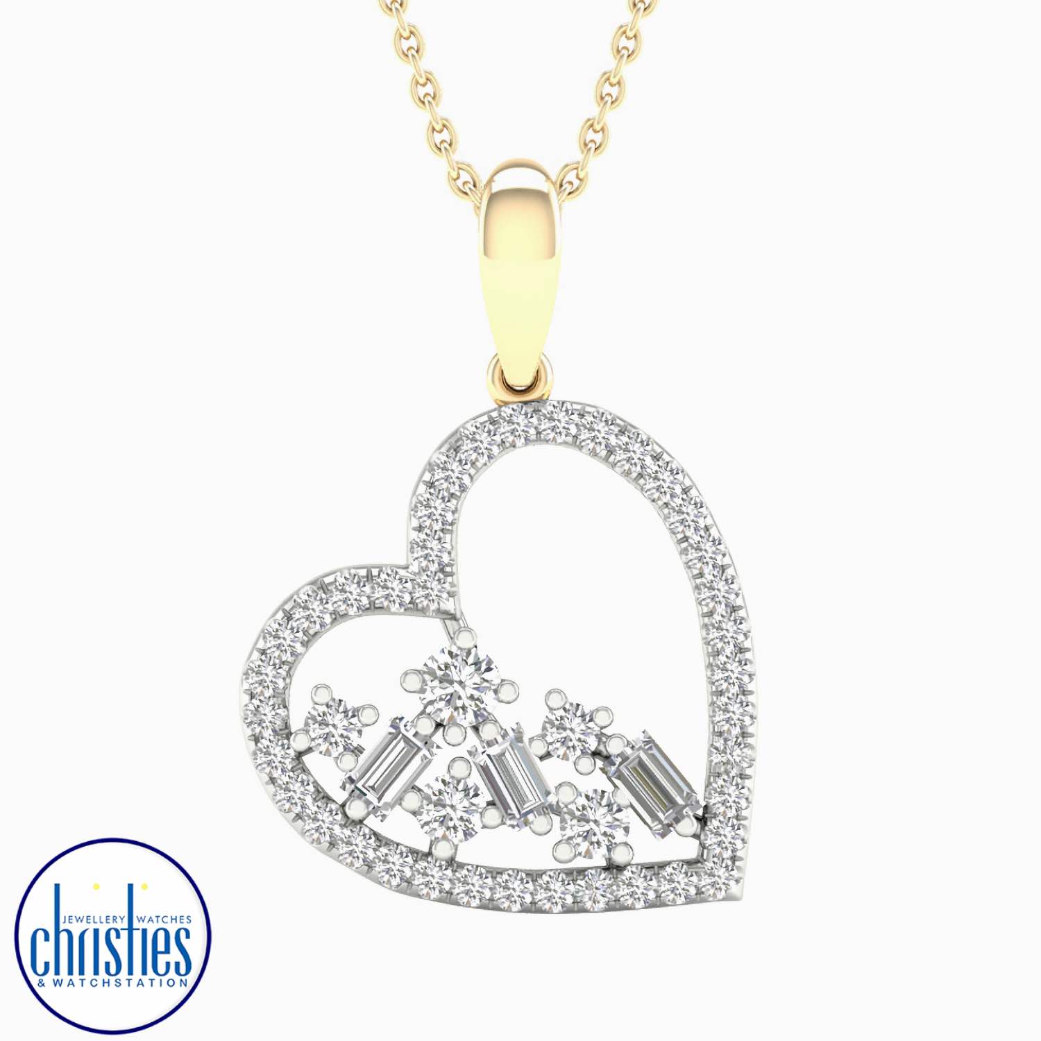 9ct Yellow Gold Diamond Set Heart Pendant 0.33ct TDW PH4677 PLU23435 gold heart pendant nz afterpay 9ct Yellow Gold Diamond Set Heart Pendant 0.33ct TDW PH4677. gold heart necklace nz $850.00