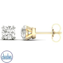 9ct Yellow Gold Diamond Stud Earrings 0.30ct TDW