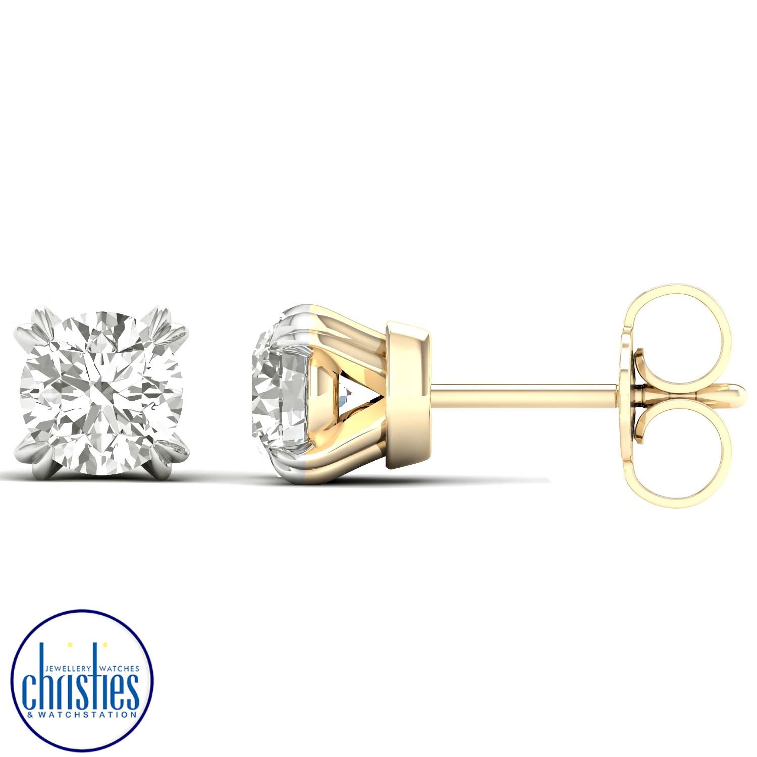 9ct Yellow Gold Diamond Stud Earrings 0.30ct TDW ES6661/9KY chunky gold necklace nz 9ct Yellow Gold Diamond Stud Earrings 0.30ct TDW solitaire diamond necklace nz