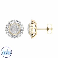 9ct Yellow Gold Diamond Stud Earrings 0.33ct TDW EF19628 9ct Yellow Gold Diamond Stud Earrings 0.33ct TDW EF19628