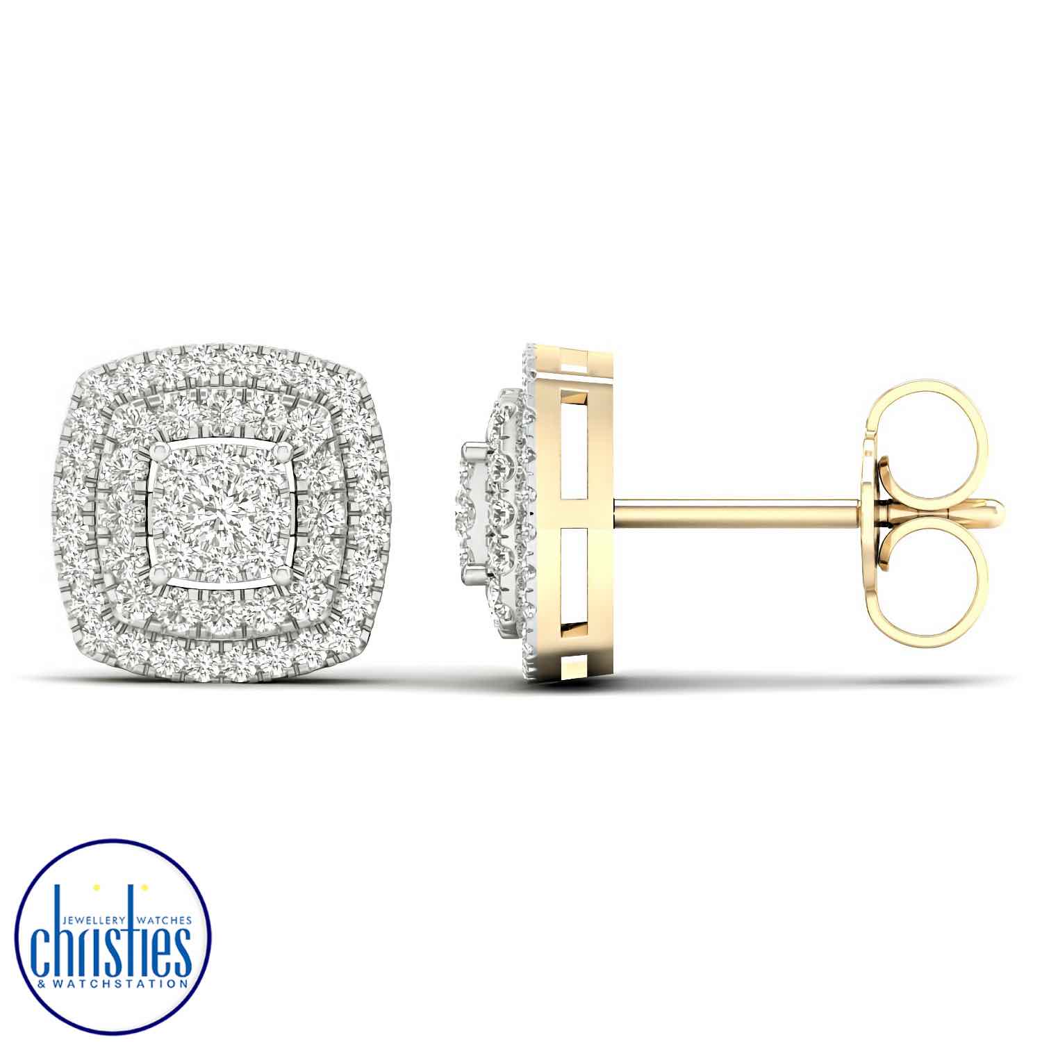9ct Yellow Gold Diamond Stud Earrings 0.33ct TDW EF19483/9KY chunky gold necklace nz 9ct Yellow Gold Diamond Stud Earrings 0.33ct TDW solitaire diamond necklace nz