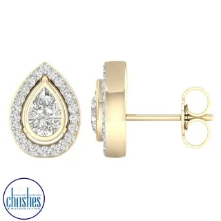 DIAMOND JEWELLER NEW ZEALAND 9ct Yellow Gold Diamond Stud