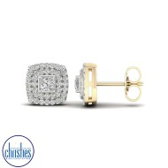 9ct Yellow Gold Diamond Stud Earrings 0.50ct TDW EF14179 9ct Yellow Gold Diamond Stud Earrings 0.50ct TDW EF14179
