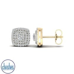 9ct Yellow Gold Diamond Stud Earrings 0.50ct TDW  EF14179