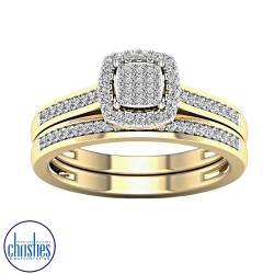 9ct Yellow Gold Diamond Wedding Set  0.25ct TDW RB14339