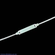 BID01/14 Sterling Silver ID Box Link Baby Bracelet BID01/14 Sterling Silver ID Box Link Baby Bracelet
