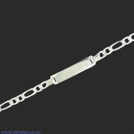BID17/15 Sterling Silver ID Figaro Baby Bracelet BID17/15 Sterling Silver ID Figaro Baby Bracelet
