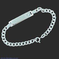 BID19/15 Sterling Silver ID Curb Link Baby Bracelet BID19/15 Sterling Silver ID Curb Link Baby Bracelet