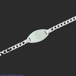 BID33/14 Sterling Silver ID Curb Baby Bracelet BID33/14 Sterling Silver ID Curb Baby Bracelet