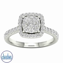 18ct White Gold Diamond Ring 0.750ct TDW RB20001EG