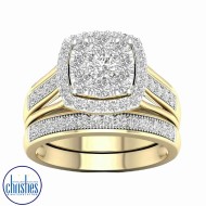 18ct Yellow Gold Diamond Bridal Set 1.00ct TDW RB21555 18ct Yellow Gold Diamond Bridal Set 1.00ct TDW RB21555