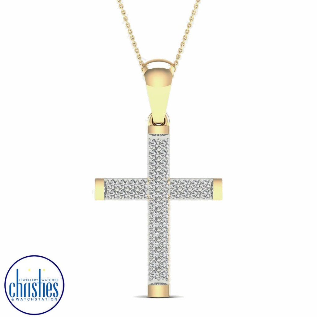 Gold cross on sale necklace nz