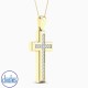 9ct Yellow Gold Diamond Set 0.10ct TDW Cross Pendant PC1850.  mens gold cross necklace nz $495.00
