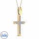 9ct Yellow Gold Diamond Set 0.10ct TDW Cross Pendant PC1893.  mens gold cross necklace nz $395.00