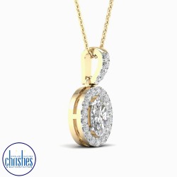 9ct Yellow Gold Diamond Set 0.25ct TDW Pendant PF11059