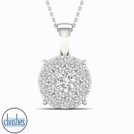 18ct White Gold Diamond Set Pendant 0.50ct TDW PF12839 18ct White Gold Diamond Set Pendant 0.50ct TDW PF12839