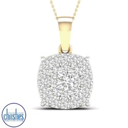 18ct Yellow Gold Diamond Set Pendant 0.50ct TDW PF14575