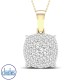 18ct Yellow Gold Diamond Set Pendant 0.50ct TDW PF14575.  Diamond necklace nz $1,850.00