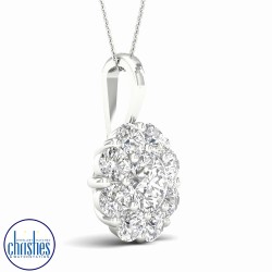 18ct White Gold Diamond Set Pendant 1.00ct TDW PF6899