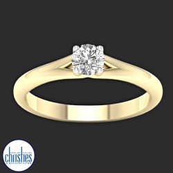 9ct Yellow Gold Diamond Solitaire 0.25ct Ring MSD0569EG 9ct Yellow Gold Diamond Solitaire 0.25ct Ring MSD0569EG