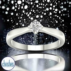 9ct White Gold  Diamond Solitaire Ring 0.25ct RS1441