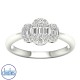 9ct White Gold Diamond Engagement Ring  0.33ct TDW RF17969.  Affordable Engagement Rings Nz $1,450.00