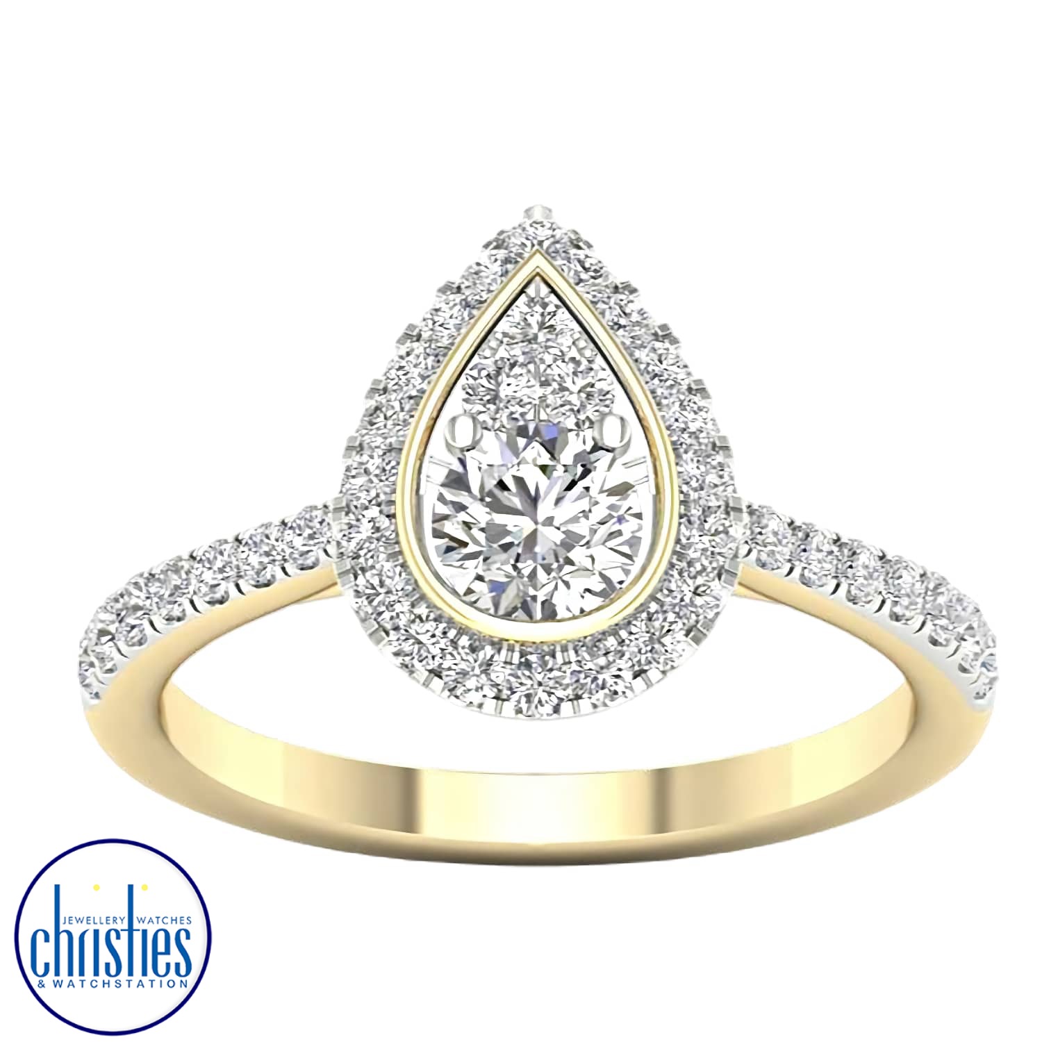 18ct Yellow Gold Diamond Ring 0.75ct TDW MSD0600EG.  Affordable Engagement Rings Nz $4,995.00