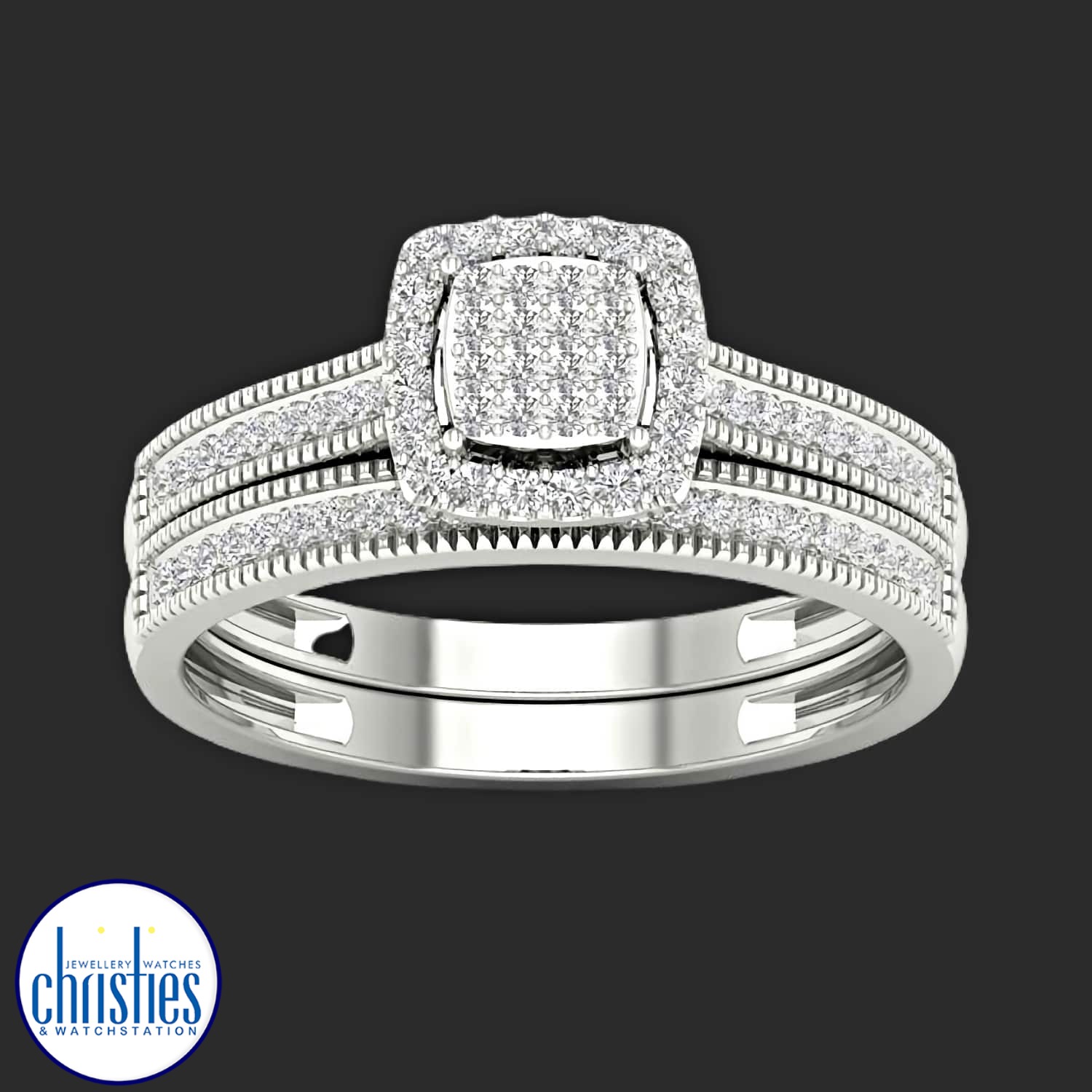 9ct White Gold Diamond Wedding Set 0.25ct TDW RB14407 PLU23513 engagement rings nz afterpay 9ct White Gold Diamond Wedding Set 0.25ct TDW RB14407. A 9ct White Gold Diamond 2 Ring Wedding Set 0.25ct TDW Afterpay - Split your purchase into 4 instalments - Pay for your purchase over 4 instalments, due every two weeks. You’ll pay your first instal