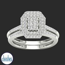 9ct White Gold Diamond Bridal Set 0.50ct TDW RB15458 9ct White Gold Diamond Bridal Set 0.50ct TDW RB15458
