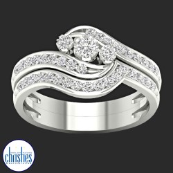 9ct White Gold Diamond Bridal Set 0.50ct TDW RB15561 9ct White Gold Diamond Bridal Set 0.50ct TDW RB15561